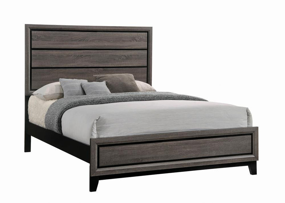 Watson Eastern King & Queen Bed Grey Oak and Black - Furniture Land (Milwaukee, WI)