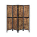 Deepika 4-panel Folding Screen Antique Nutmeg and Black - Furniture Land (Milwaukee, WI)