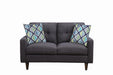 Watsonville Tufted Back Loveseat Grey - Furniture Land (Milwaukee, WI)