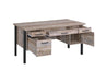 Samson 4-drawer Office Desk Weathered Oak - Furniture Land (Milwaukee, WI)