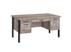 Samson 4-drawer Office Desk Weathered Oak - Furniture Land (Milwaukee, WI)