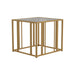 Adri Metal Frame End Table Matte Brass - Furniture Land (Milwaukee, WI)