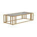 Adri Metal Frame Coffee Table Matte Brass - Furniture Land (Milwaukee, WI)