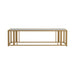 Adri Metal Frame Coffee Table Matte Brass - Furniture Land (Milwaukee, WI)