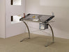 Melo 3-Drawer Drafting Desk Champagne - Furniture Land (Milwaukee, WI)