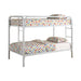 Morgan Twin Over Twin Bunk Bed Black & White - Furniture Land (Milwaukee, WI)