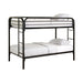 Morgan Twin Over Twin Bunk Bed Black & White - Furniture Land (Milwaukee, WI)