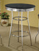 Theodore Round Bar Table Black and Chrome - Furniture Land (Milwaukee, WI)