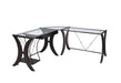 Monterey 3-piece L-shaped Computer Desk Set Cappuccino - Furniture Land (Milwaukee, WI)