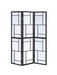 Damis 3-panel Folding Floor Screen Black and White - Furniture Land (Milwaukee, WI)