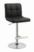 Lenny Adjustable Bar Stools Chrome and Black (Set of 2) - Furniture Land (Milwaukee, WI)