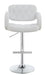 Brandi Adjustable Bar Stool Chrome and White - Furniture Land (Milwaukee, WI)