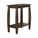 Raphael 1-shelf Chairside Table Cappuccino - Furniture Land (Milwaukee, WI)