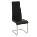 Montclair High Back Dining Chairs Black and Chrome (Set of 4) - Furniture Land (Milwaukee, WI)