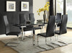 Montclair High Back Dining Chairs Black and Chrome (Set of 4) - Furniture Land (Milwaukee, WI)