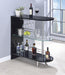Adolfo 3-tier Bar Table Glossy Black and Clear - Furniture Land (Milwaukee, WI)
