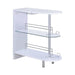 Adolfo 3-tier Bar Table Glossy White and Clear - Furniture Land (Milwaukee, WI)