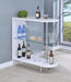 Adolfo 3-tier Bar Table Glossy White and Clear - Furniture Land (Milwaukee, WI)