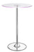 Thea LED Bar Table Chrome and Clear - Furniture Land (Milwaukee, WI)