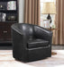 Turner Upholstery Sloped Arm Accent Swivel Chair Dark Brown - Furniture Land (Milwaukee, WI)