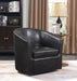 Turner Upholstery Sloped Arm Accent Swivel Chair Dark Brown - Furniture Land (Milwaukee, WI)