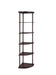Bonwick 5-shelf Corner Bookshelf Cappuccino - Furniture Land (Milwaukee, WI)