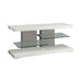Cogswell 2-shelf TV Console Glossy White - Furniture Land (Milwaukee, WI)