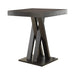 Freda Double X-shaped Base Square Bar Table Cappuccino - Furniture Land (Milwaukee, WI)