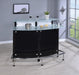 Keystone Glass Top Bar Unit Black - Furniture Land (Milwaukee, WI)