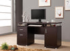 Tracy 2-drawer Computer Desk Cappuccino - Furniture Land (Milwaukee, WI)
