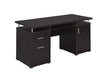Tracy 2-drawer Computer Desk Cappuccino - Furniture Land (Milwaukee, WI)