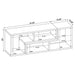 Velma Convertible TV Console and Bookcase White - Furniture Land (Milwaukee, WI)