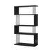 Emelle 4-tier Bookcase Black and Clear - Furniture Land (Milwaukee, WI)