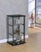 Cyclamen 3-shelf Glass Curio Cabinet Black and Clear - Furniture Land (Milwaukee, WI)