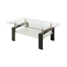 Dyer Tempered Glass Coffee Table with Shelf Black - Furniture Land (Milwaukee, WI)