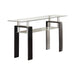 Dyer Tempered Glass Sofa Table with Shelf Black - Furniture Land (Milwaukee, WI)