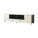 Burkett 2-drawer TV Console White and Grey - Furniture Land (Milwaukee, WI)