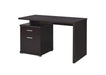 Irving 2-drawer Office Desk with Cabinet Cappuccino - Furniture Land (Milwaukee, WI)