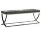 Walton Rectangle Upholstered Tufted Bench Black - Furniture Land (Milwaukee, WI)