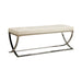 Walton Bench with Metal Base White and Chrome - Furniture Land (Milwaukee, WI)