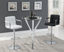 Palomar Adjustable Height Bar Stool Black and Chrome - Furniture Land (Milwaukee, WI)