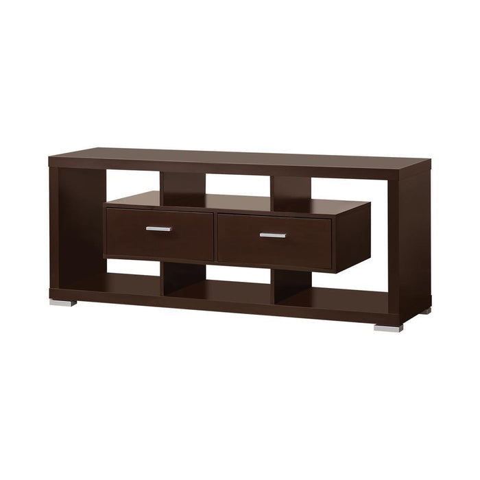 Casey 2-drawer Rectangular TV Console Cappuccino - Furniture Land (Milwaukee, WI)