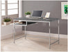 Kravitz Rectangular Writing Desk Weathered Grey and Chrome - Furniture Land (Milwaukee, WI)