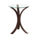 Edgar Round Accent Table Cappuccino - Furniture Land (Milwaukee, WI)