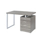 Brennan 3-drawer Office Desk Weathered Grey - Furniture Land (Milwaukee, WI)