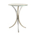 Eloise Round Accent Table with Curved Legs Chrome - Furniture Land (Milwaukee, WI)