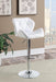 Berrington Adjustable Bar Stools Chrome and White (Set of 2) - Furniture Land (Milwaukee, WI)