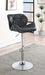 Berrington Adjustable Bar Stools Chrome and Black (Set of 2) - Furniture Land (Milwaukee, WI)