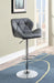 Berrington Adjustable Bar Stools Chrome and Grey (Set of 2) - Furniture Land (Milwaukee, WI)