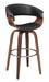 Zion Upholstered Swivel Bar Stool Walnut and Black - Furniture Land (Milwaukee, WI)